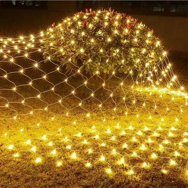 LED Lichternetz Vorhang für Fenster und Wände | 8 Leuchtmodi, IP42 wetterfest | Ideal für Halloween, Hochzeit und Party 8