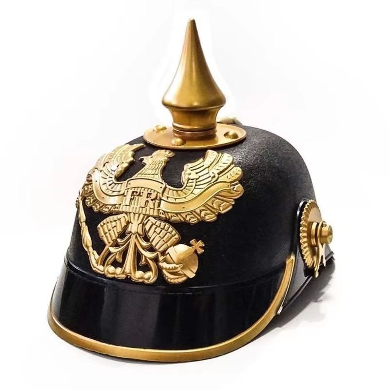Pickelhaube Kostümhelm aus Kunststoff | Preußischer Stil mit Spitze | Leicht, bequem und ideal für Kostümpartys und Halloween 1