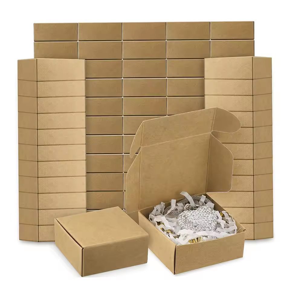 Kleine Schmuckschachteln aus Kraftpapier 10er-Pack | Vorgefaltet ohne Kleben | Ideal für Ringe, Ohrringe & Anhänger 1