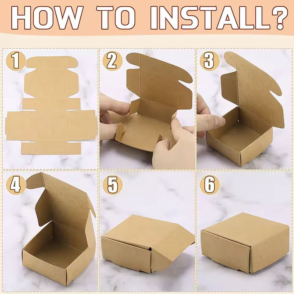 Kleine Schmuckschachteln aus Kraftpapier 10er-Pack | Vorgefaltet ohne Kleben | Ideal für Ringe, Ohrringe & Anhänger 6
