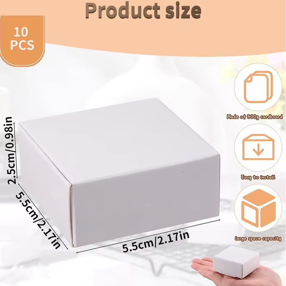 Kleine Schmuckschachteln aus Kraftpapier 10er-Pack | Vorgefaltet ohne Kleben | Ideal für Ringe, Ohrringe & Anhänger 7