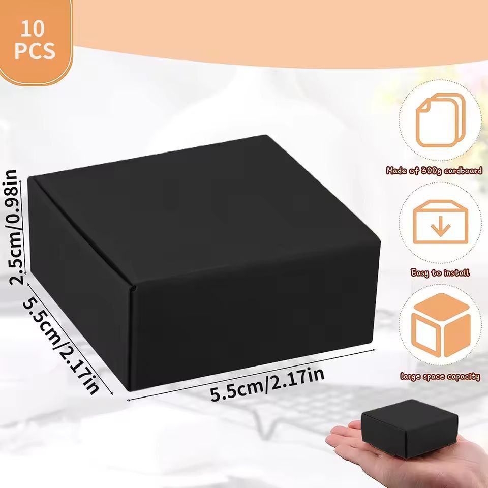 Kleine Schmuckschachteln aus Kraftpapier 10er-Pack | Vorgefaltet ohne Kleben | Ideal für Ringe, Ohrringe & Anhänger 8