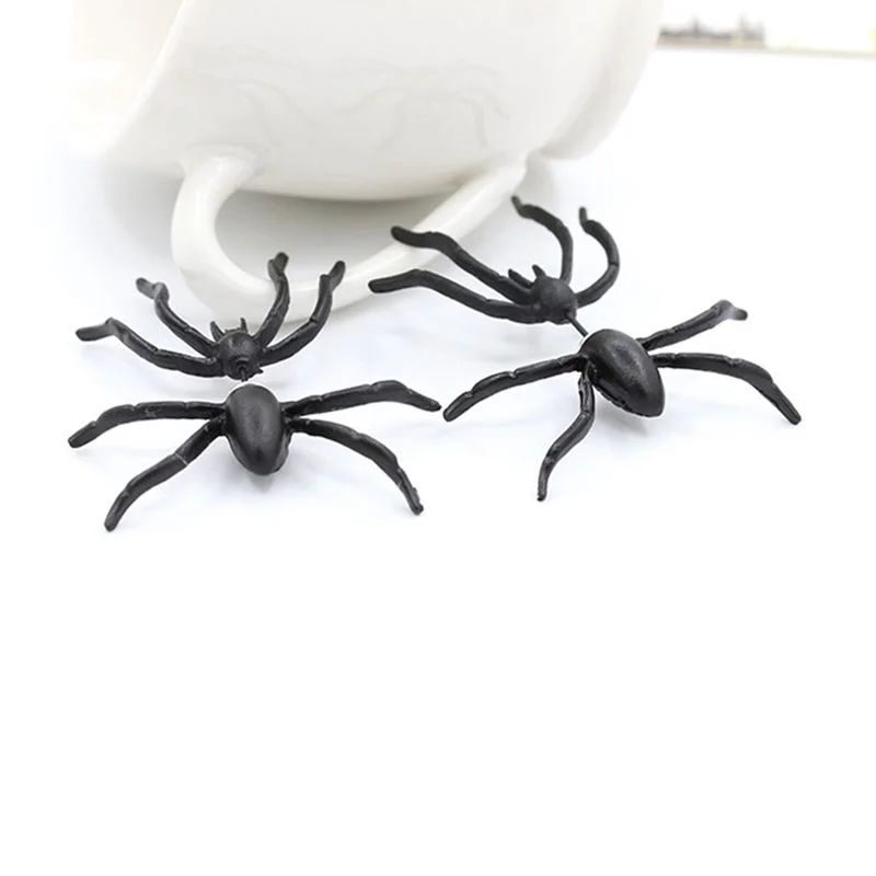 Spinnen Ohrringe Halloween | 3D Horror Optik, 1 Stück | Vielseitig als Schmuck, Kostümzubehör und Kleidungsdeko 3