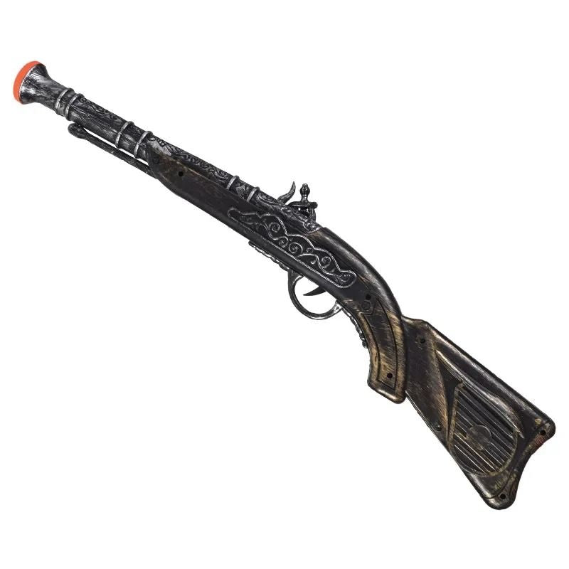 Piratenpistole Kostüm-Requisite Halloween | Antikes Flintlock-Design mit Gravuren | Leichtes ABS-Material für Cosplay & Deko 2