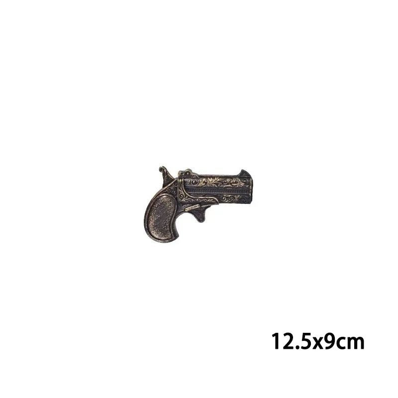 Piratenpistole Kostüm-Requisite Halloween | Antikes Flintlock-Design mit Gravuren | Leichtes ABS-Material für Cosplay & Deko 6
