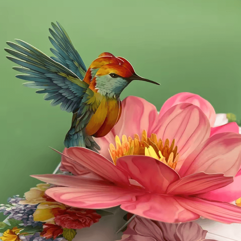 3D Pop-up Blumenkarte aus Papier | Handgefertigtes Blütendesign | Grußkarte für Hochzeit, Jahrestag & Geburtstag 2