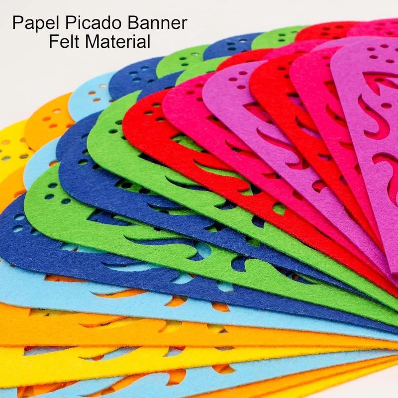 Papel Picado Girlande Dia de los Muertos | Bunte Fahnen-Deko für Mexiko-Party & Karneval | Wetterfest für Innen und Außen 3