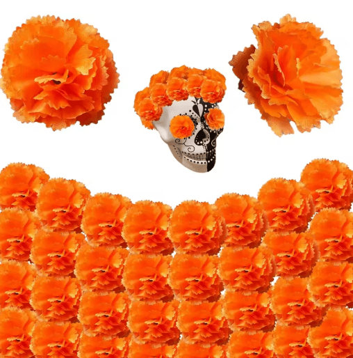 Künstliche Ringelblumen Girlande Diwali Halloween | Wiederverwendbares Material, Leicht Aufzuhängen | Für Innenbereich & DIY 1