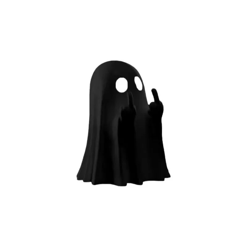Halloween Geister Figur Stinkefinger | Freche Tischdeko für Halloween | Robustes Material für mehrjährige Nutzung 6