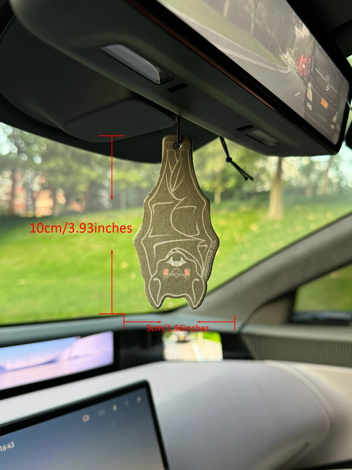 Auto Lufterfrischer Fledermaus | Ätherische Öle für langanhaltenden Duft | Nachhaltig und geruchsneutralisierend 4