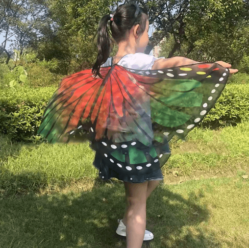 Schmetterlingsflügel Feenumhang für Verkleidungsspiele | Leichtes fließendes Design | Weicher atmungsaktiver Stoff für Kinder 9