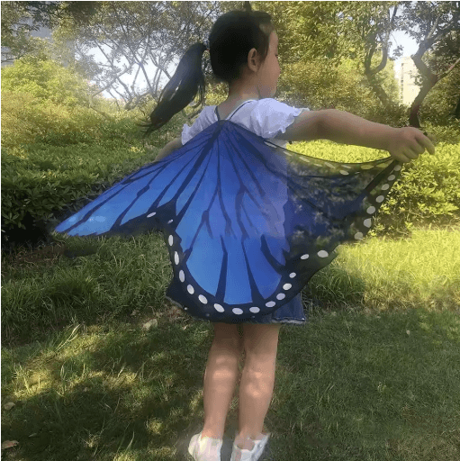 Schmetterlingsflügel Feenumhang für Verkleidungsspiele | Leichtes fließendes Design | Weicher atmungsaktiver Stoff für Kinder 10