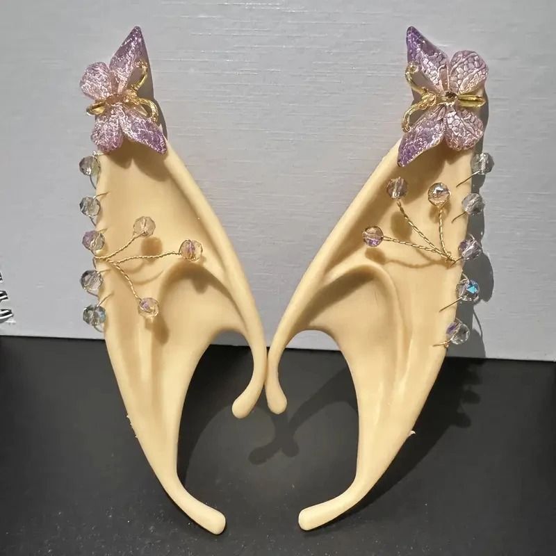 Silikon Elfenohren für Cosplay | Ohne Kleber, Schminkfähig | Weiches Material für Halloween, Fantasy & Anime, LARP 5