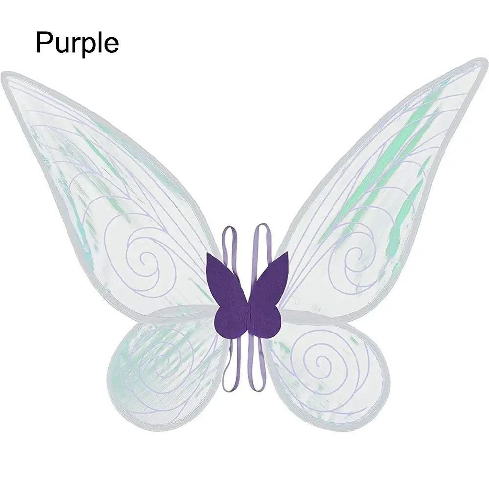 Schmetterling Feenflügel Kostüm Damen | Glitzernde Organza Flügel mit Drahtrahmen | Elastische Trägergurte für Cosplay & Halloween