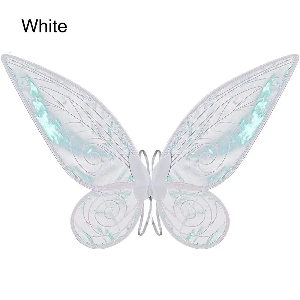 Schmetterling Feenflügel Kostüm Damen | Glitzernde Organza Flügel mit Drahtrahmen | Elastische Trägergurte für Cosplay & Halloween