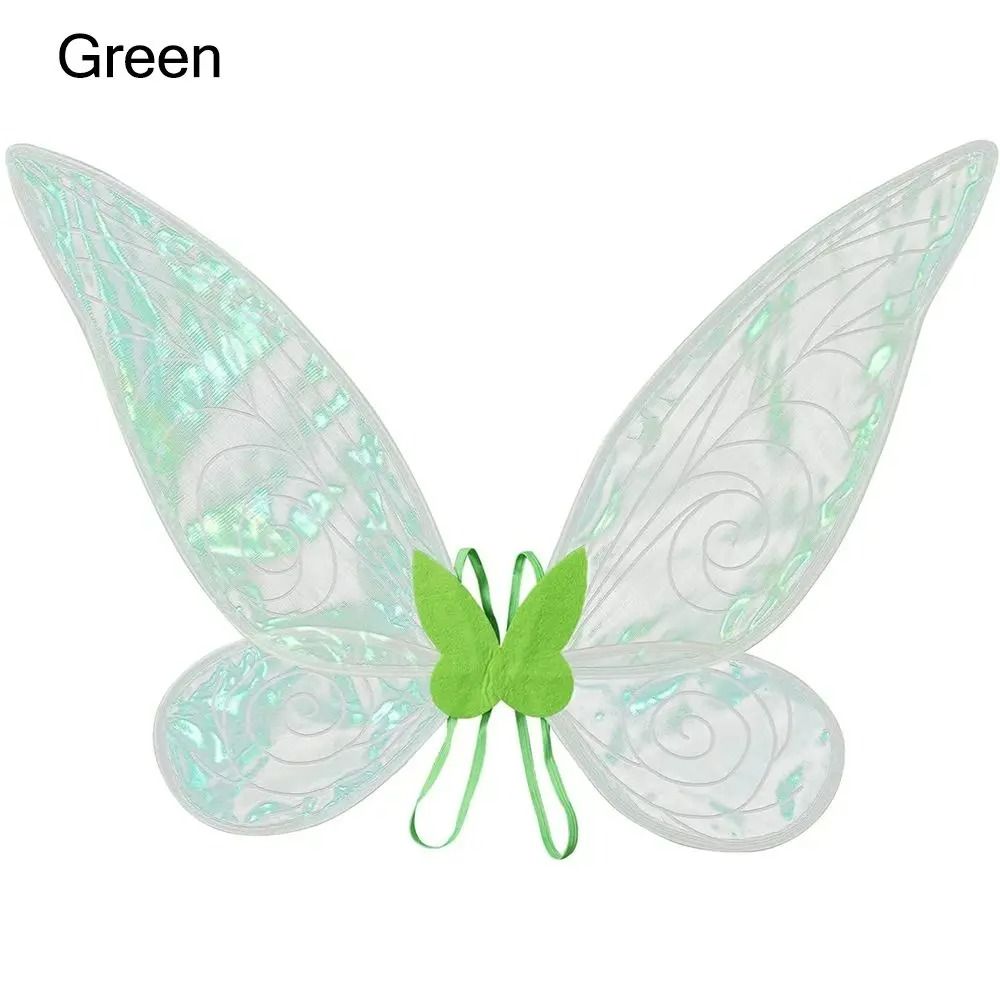 Schmetterling Feenflügel Kostüm Damen | Glitzernde Organza Flügel mit Drahtrahmen | Elastische Trägergurte für Cosplay & Halloween