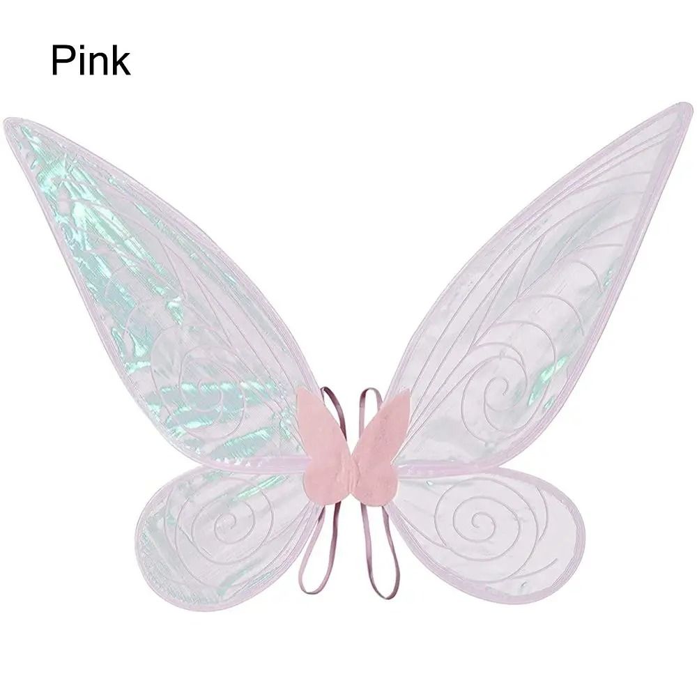 Schmetterling Feenflügel Kostüm Damen | Glitzernde Organza Flügel mit Drahtrahmen | Elastische Trägergurte für Cosplay & Halloween