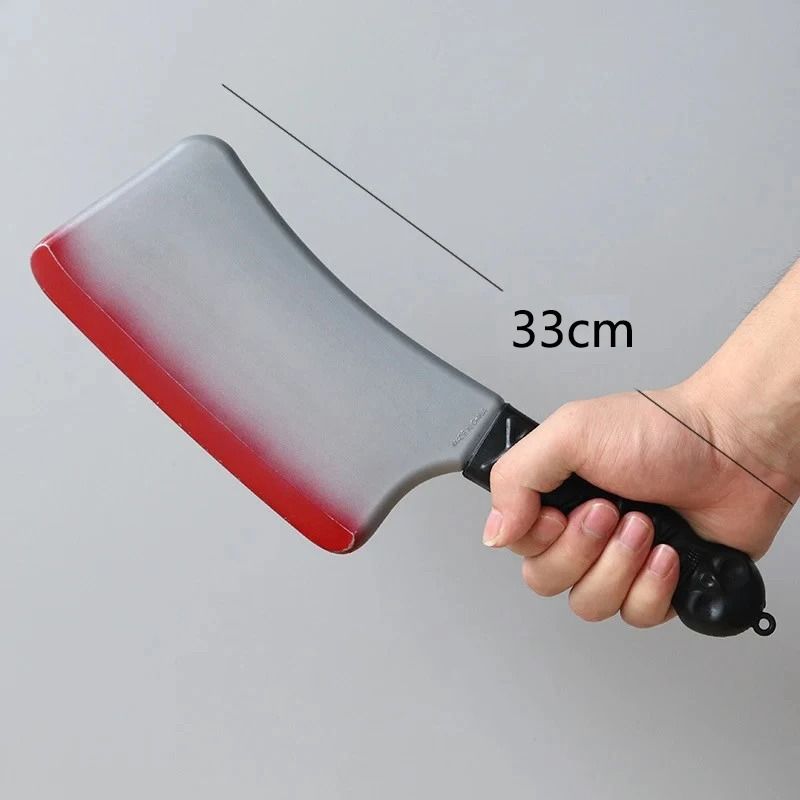 Blutiges Fake Messer Requisite Halloween | Realistische Blutspritzer Optik | Sicheres Kunststoff Deko-Messer für Kostüm & Party 14