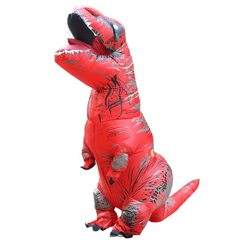 Aufblasbares Dinosaurier T-Rex Kostüm | Inkl. Ventilator, Batteriebox und Handschuhe | Leichtes Polyester-Material 9