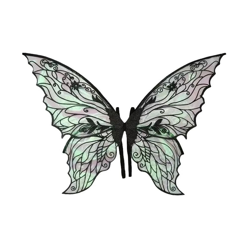 Feenflügel aus Organza | Glitzernd für Fasching, Halloween und Cosplay | Leicht, transparent und schmetterlingsförmig 2