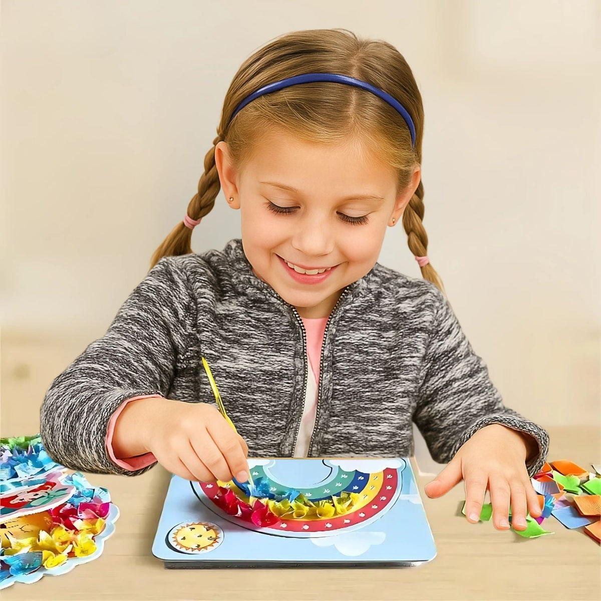 Kit creativo per bambini | Con motivi e accessori | Sviluppa la motricità fine e la fantasia | KreativBox
