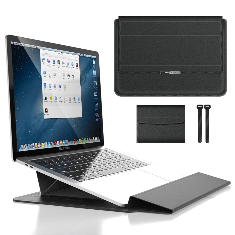 Laptoptasche mit Laptopständer | Richtet Ergonomisch Auf | mit Zubehörtasche & Kabelbindern | FoldStand