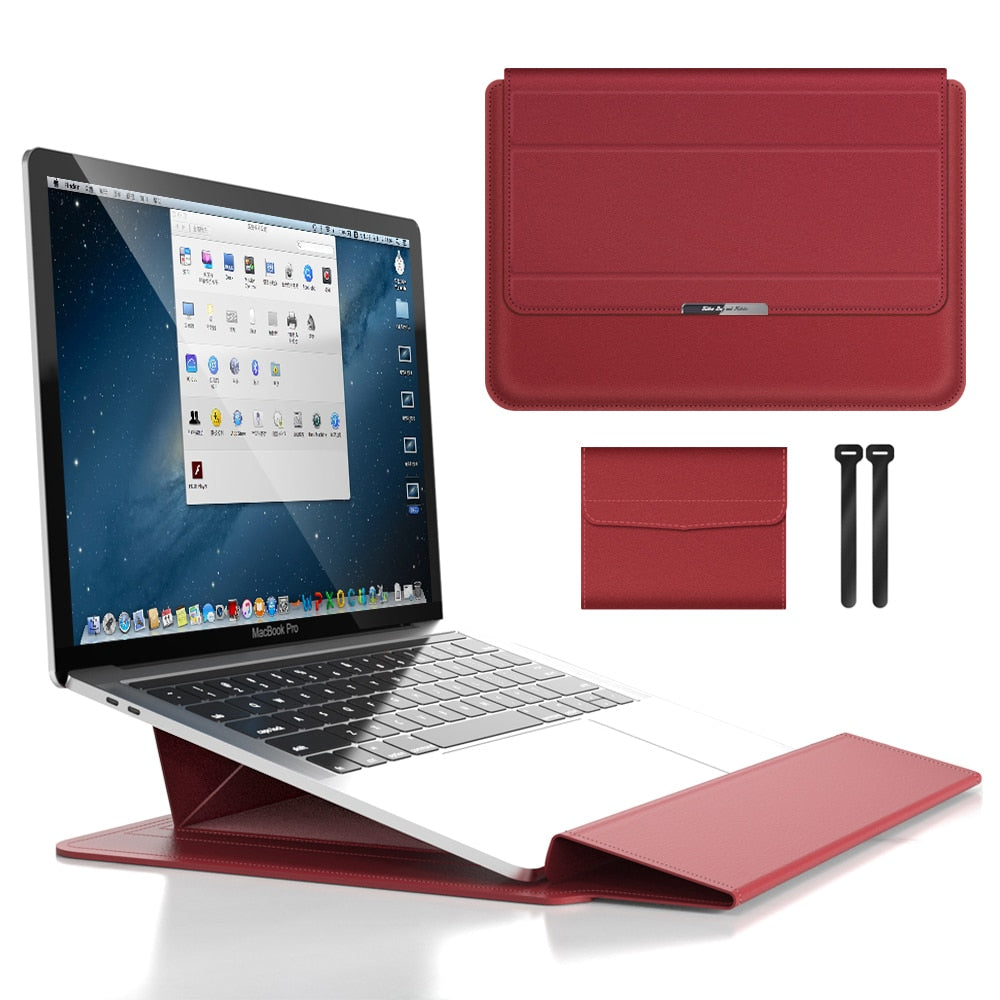 Laptoptasche mit Laptopständer | Richtet Ergonomisch Auf | mit Zubehörtasche & Kabelbindern | FoldStand