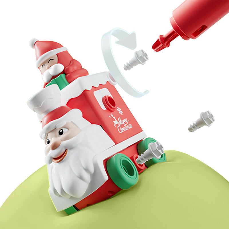 Transformierender Weihnachtszug Roboter | 2in1 Verwandlung ohne Werkzeug | Leuchtende Weihnachtsdetails für Kinder 8