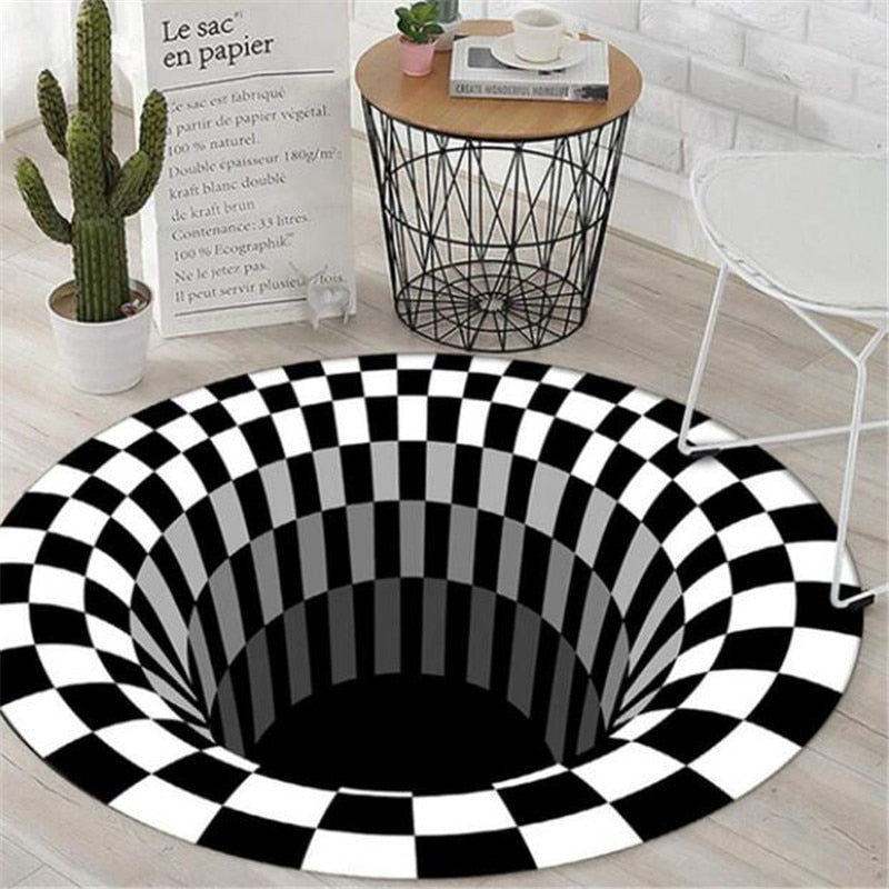 3D-Teppich Wirbel-Illusion wasserfest mit Anti-Rutsch-Rückseite 5
