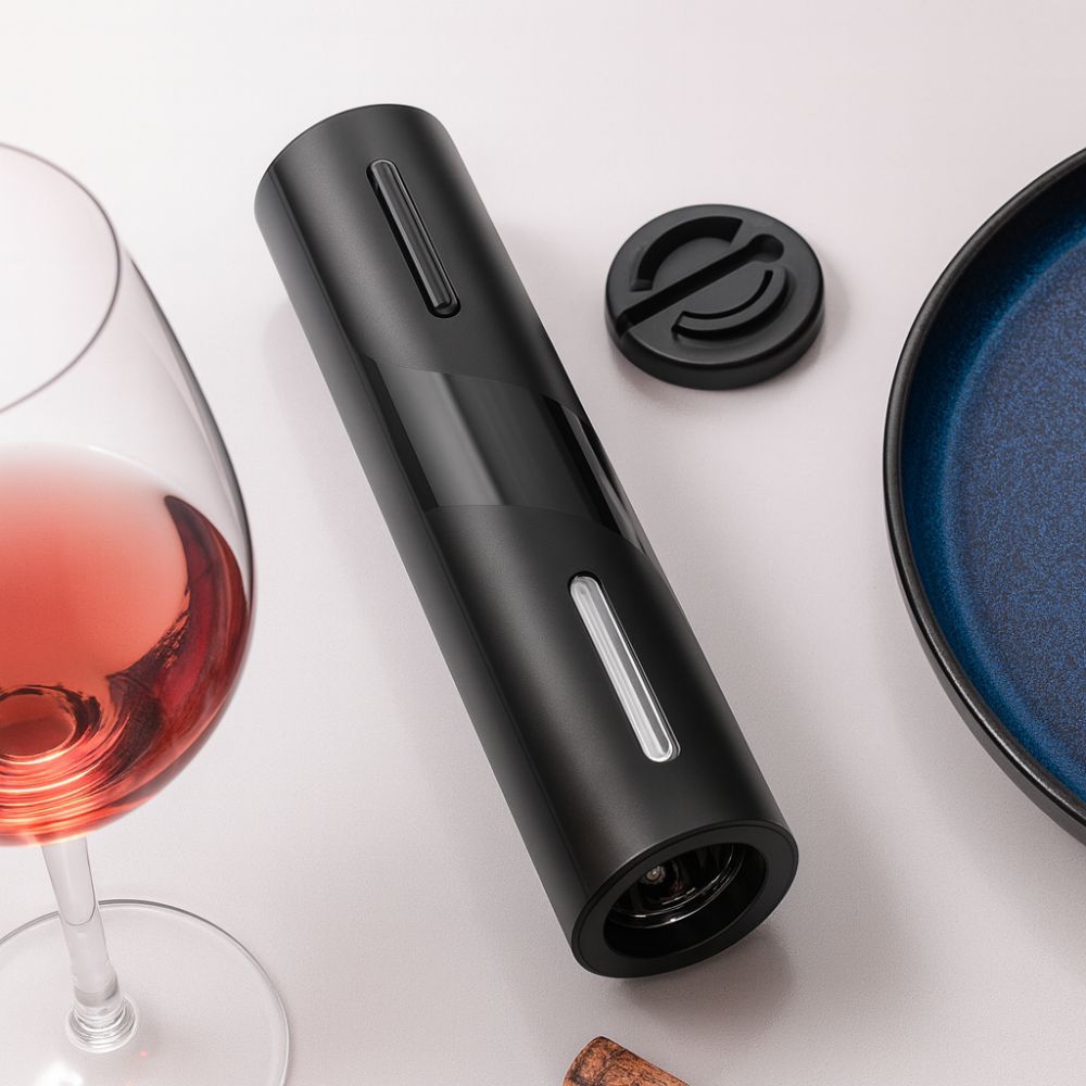 Elektrischer Weinöffner Set mit LED-Beleuchtung | Folienschneider & Bierflaschenöffner | Öffnet bis zu 100 Flaschen 11