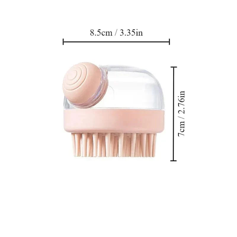 Haustier-Badebürste Silikon | Shampoospender & Massagenoppen für sanfte Fellpflege | Für Hunde und Katzen geeignet 1