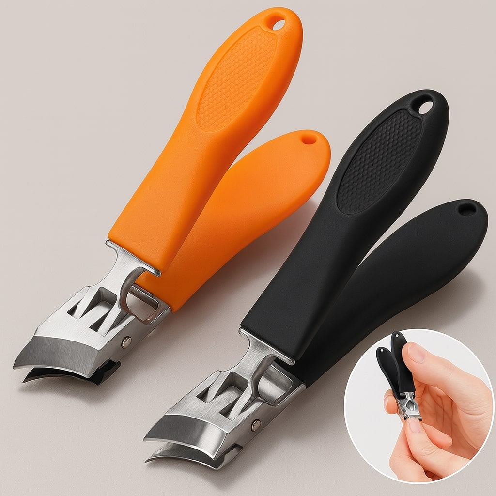 Corta-unhas largo | com recipiente de recolha | para unhas espessas e unhas dos pés | PreciCut