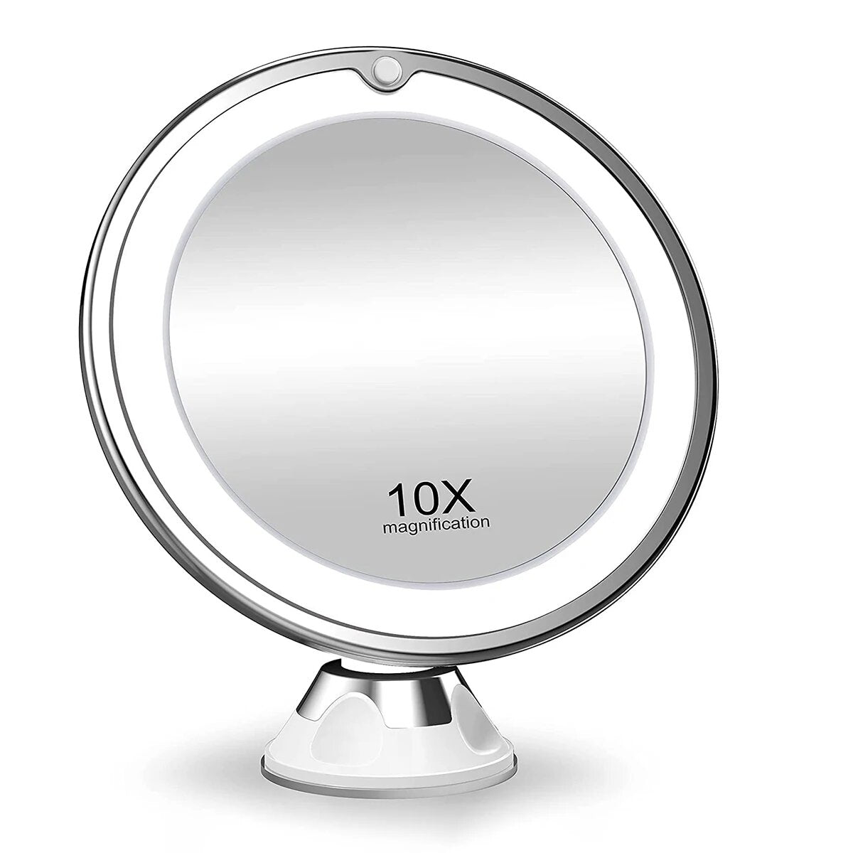 Make-up zrcátko s osvětlením | 10× zvětšení | LED prstenec, otočný o 360° | GlowMirror