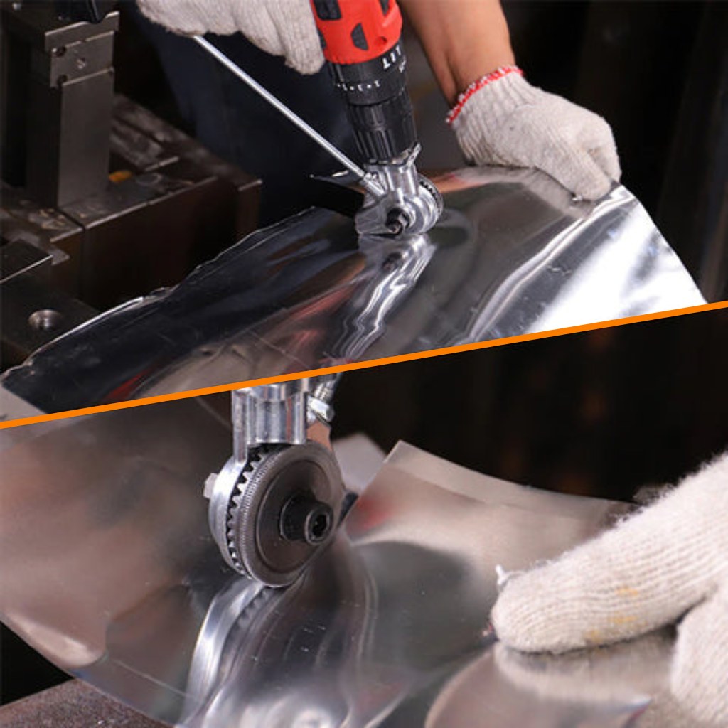 Outil de découpe du métal | embout pour perceuse | découpe les tôles en courbes et en lignes droites | NibblePro