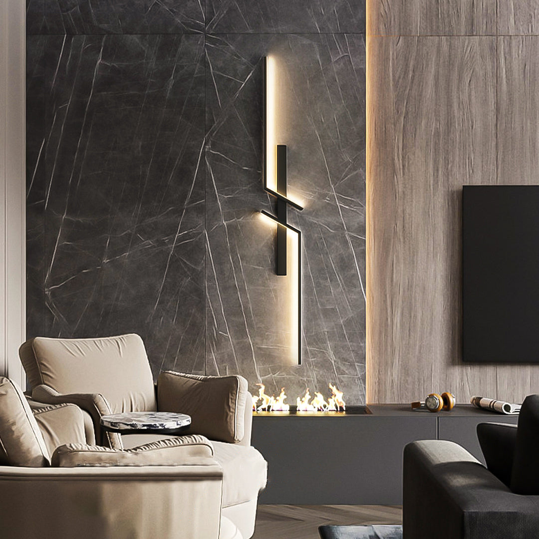 LED Wandleuchte Modern | Minimalistisches Design mit Warmlicht | Stimmungsvolle Beleuchtung für Wohnzimmer und Schlafzimmer 2