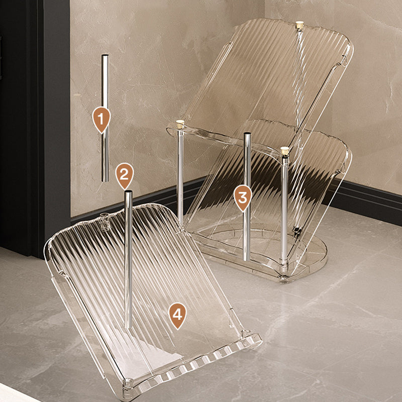 Luxe Transparente Robuste Mehrschichtige Schuhregal | Edelstahl & PET | Platzsparend | Clearstep