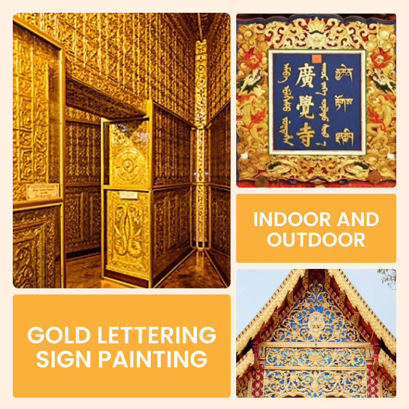 Glitzernde Hellgoldene Lackfarbe | Wasserbasis | Metallischer Goldglanz | LustreGold