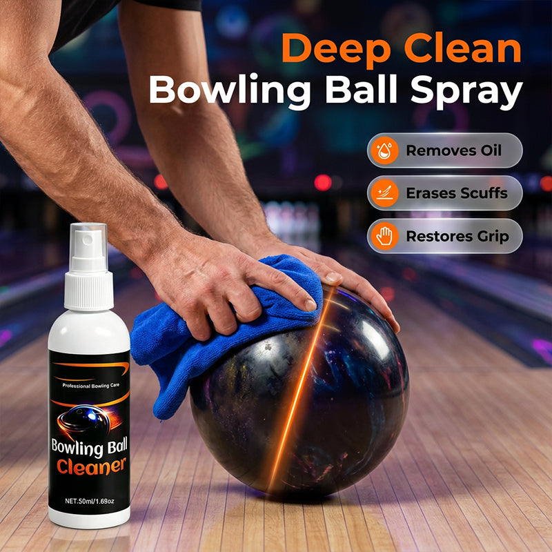 Professionel bowlingkuglerens frisker grebet op | Spray og tør af | BallBright