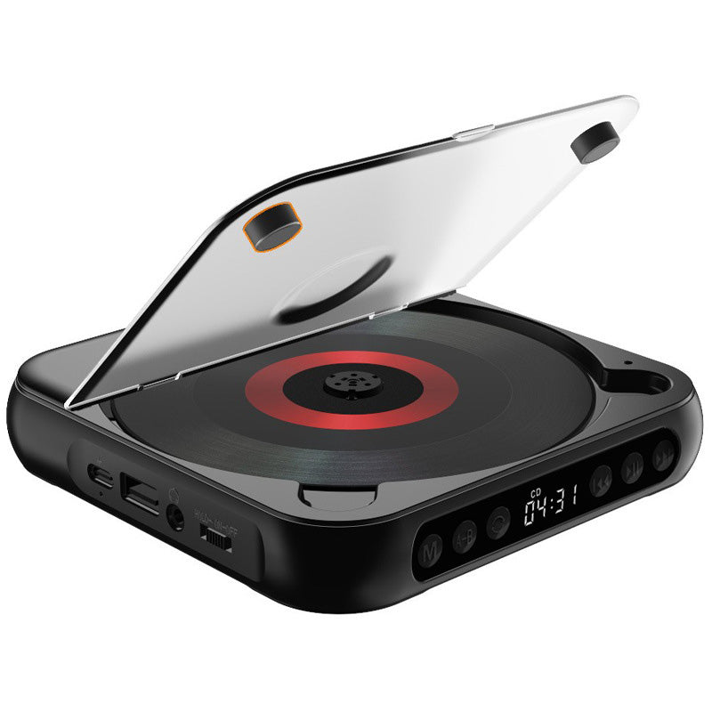Bærbar Bluetooth-cd-afspiller | Trådløs streaming og afspilning af cd’er | med fjernbetjening | RetroSpin
