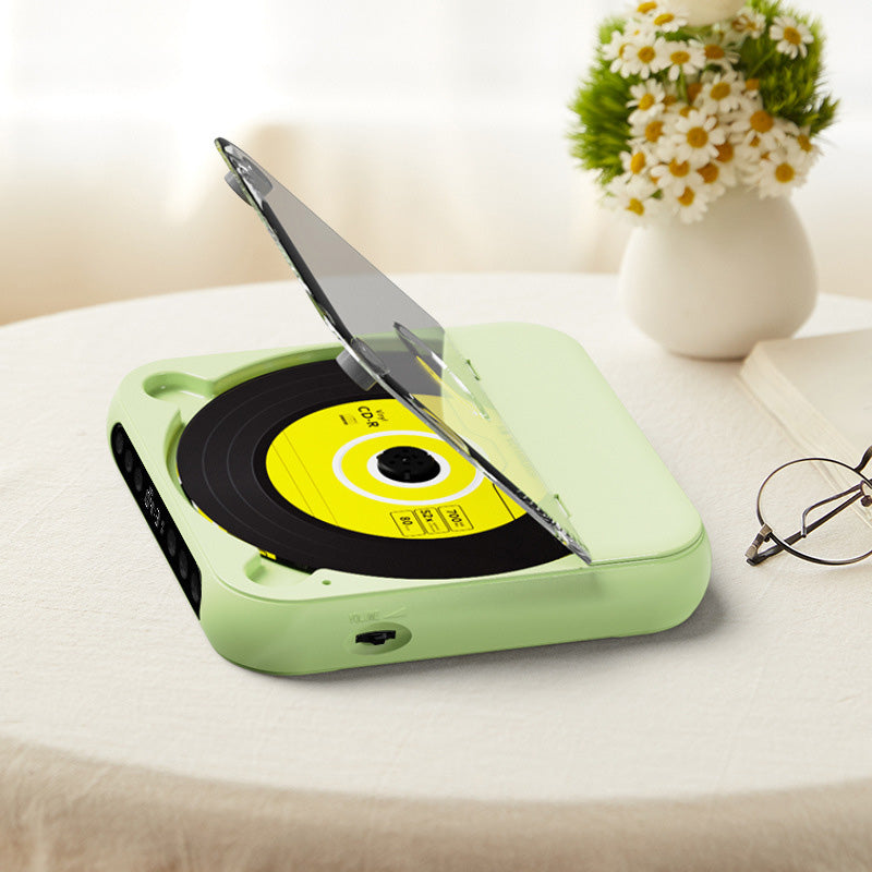 Bærbar Bluetooth-cd-afspiller | Trådløs streaming og afspilning af cd’er | med fjernbetjening | RetroSpin