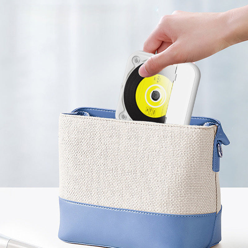 Bærbar Bluetooth-cd-afspiller | Trådløs streaming og afspilning af cd’er | med fjernbetjening | RetroSpin