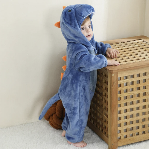 Combinezon din fleece pentru bebeluși | Design în straturi cu glugă | Salopetă confortabilă cu fermoar | CuddleZoo