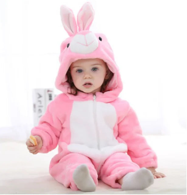 Combinezon din fleece pentru bebeluși | Design în straturi cu glugă | Salopetă confortabilă cu fermoar | CuddleZoo