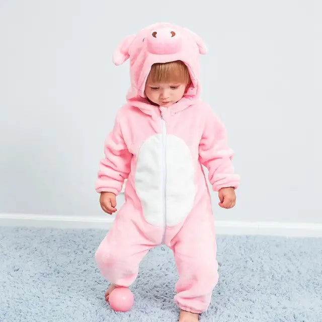 Combinezon din fleece pentru bebeluși | Design în straturi cu glugă | Salopetă confortabilă cu fermoar | CuddleZoo