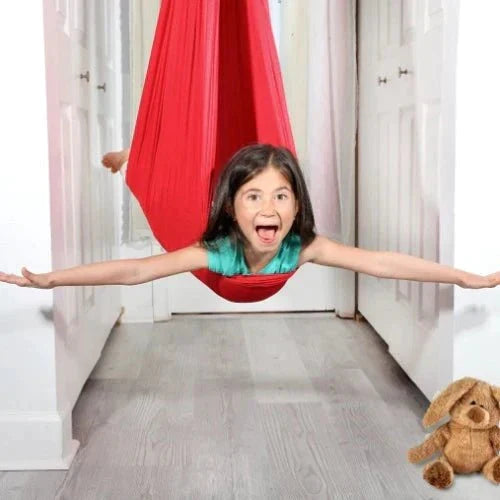 Sensorische Schaukel für Kinder ab 3 Jahren | 100 x 280 cm, belastbar bis 100 kg | Atmungsaktives Elasthan, waschbar 5