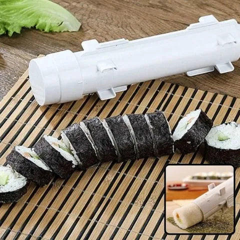 Sushi Maker manuell aus lebensmittelechtem Kunststoff | Weiß oder Schwarz | Perfekte Rollen ohne Bambusmatte, in Minuten fertig 2