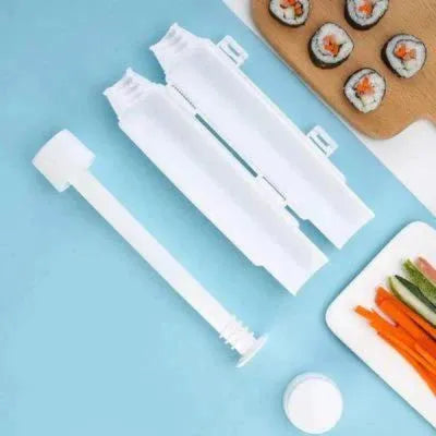 Sushi Maker manuell aus lebensmittelechtem Kunststoff | Weiß oder Schwarz | Perfekte Rollen ohne Bambusmatte, in Minuten fertig 4
