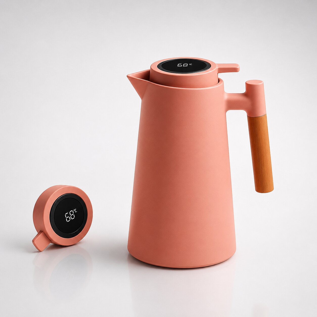 Thermos | 1 litre avec indicateur de température | Garde le café et le thé chauds pendant des heures | ThermaVue