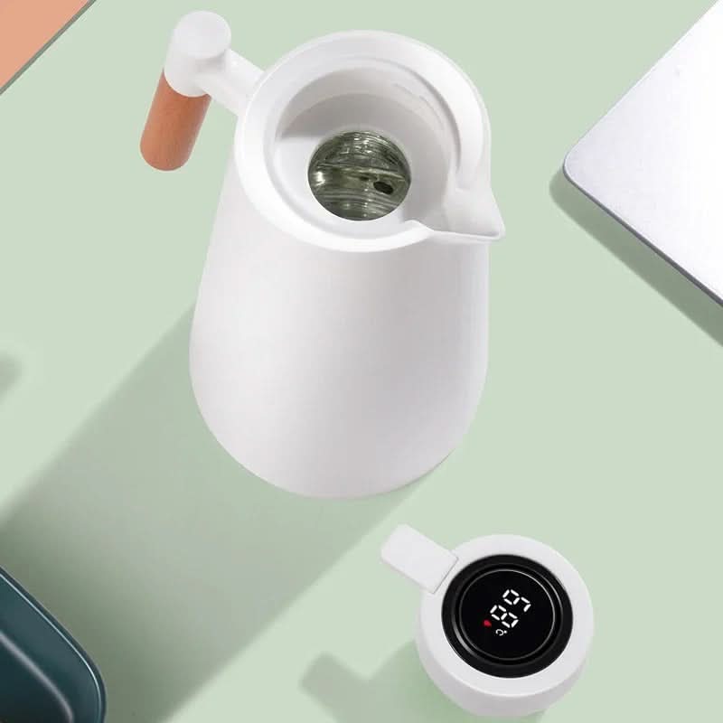 Thermos | 1 litre avec indicateur de température | Garde le café et le thé chauds pendant des heures | ThermaVue
