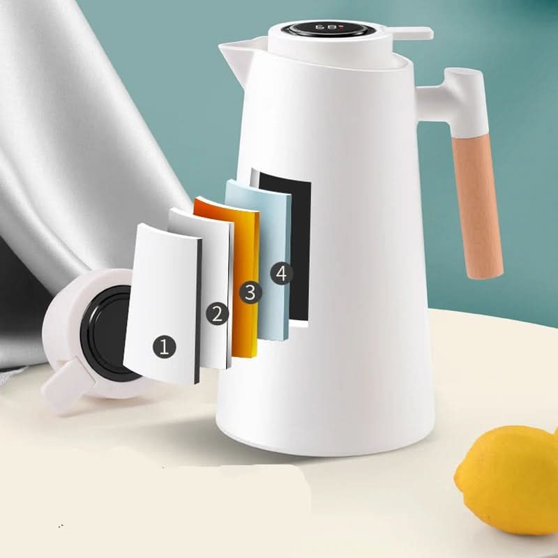 Thermos | 1 litre avec indicateur de température | Garde le café et le thé chauds pendant des heures | ThermaVue